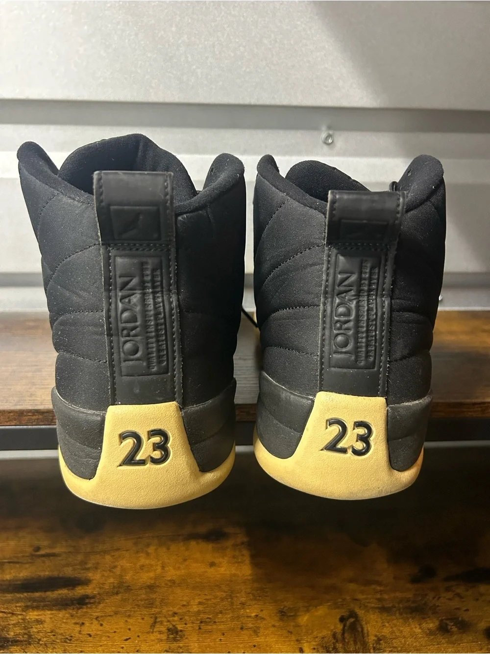 Size 10.5 Air Jordan 12 Mens Retro Black 130690-004